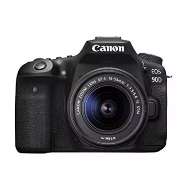 Canon EOS 90D Digital SLR Camera with EF-S 18-55mm f/3.5-5.6 Image Stabilisation Lens Kit (16 GB SD Card) - Black